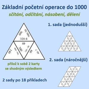 Trimino – základní početní operace do 1000 (sčítání, odčítání, násobení, dělení)