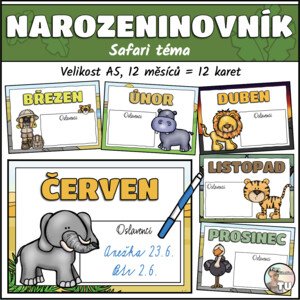 Narozeninovník - safari téma