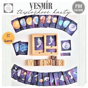 TŘÍSLOŽKOVÉ KARTY VESMÍR - barevná verze
