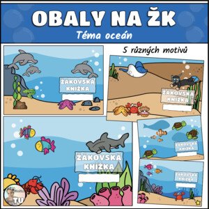 Obaly na žákovskou knížku - téma oceán