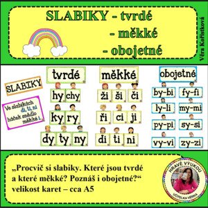 SLABIKY – tvrdé, měkké, obojetné – barevná řada