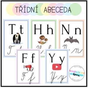 Abeceda - pastelová výzdoba