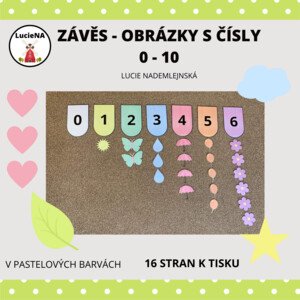 ZÁVĚS OBRÁZKY S ČÍSLY 0 -10