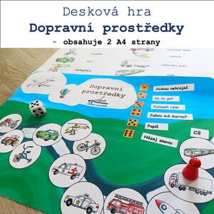 Desková hra - Dopravní prostředky