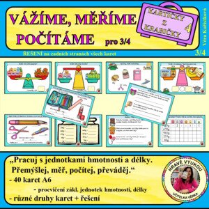 VÁŽÍME, MĚŘÍME, POČÍTÁME DO 1000 – Kartičky z krabičky 4 – M3/4