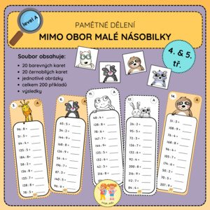 Pamětné dělení mimo obor malé násobilky A