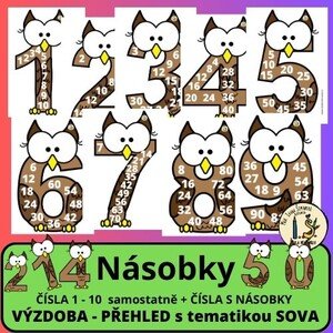 NÁSOBKY a ČÍSLA - SOVY