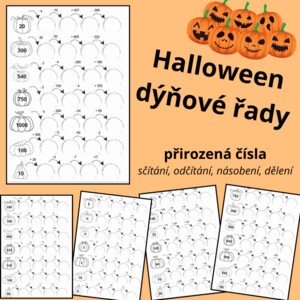 Dýňové řady s přirozenými čísly