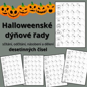 Dýňové řady - početní operace s desetinnými čísly