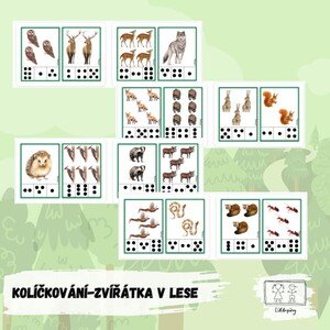 Kolíčkování- lesní zvířátka