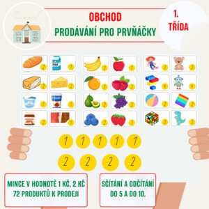 Obchod - sčítání a odčítání pro prvňáčky