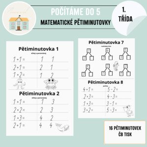 Počítáme do 5 matematické pětiminutovky