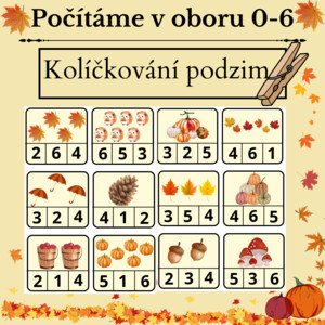 Podzim Kolíčkování - Počítáme v oboru 0-6