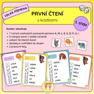 První čtení s kostkami - velká tiskací písmena