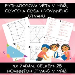 Pythagorova věta, obvod a obsah rovinného útvaru