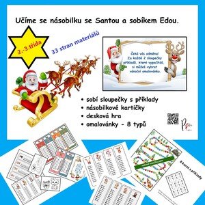 Učíme se násobilku se Santou a sobíkem Edou.