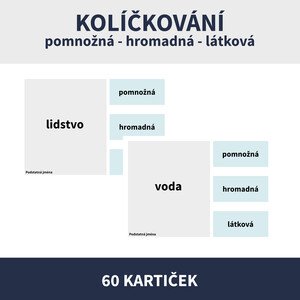 PODSTATNÁ JMÉNA - POMNOŽNÁ, HROMADNÁ, LÁTKOVÁ / KOLÍČKOVÁNÍ