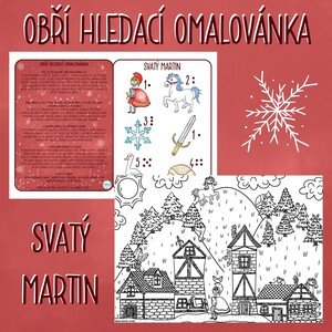 Obří hledací omalovánka - Svatý Martin
