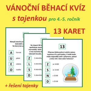 VÁNOČNÍ BĚHACÍ KVÍZ s tajenkou 