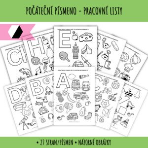 Pracovní listy na počáteční písmeno