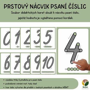 Prstový nácvik psaní číslic