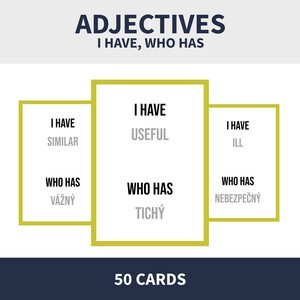 ENG - ADJECTIVES (domino; já mám, kdo má / I have, who has)