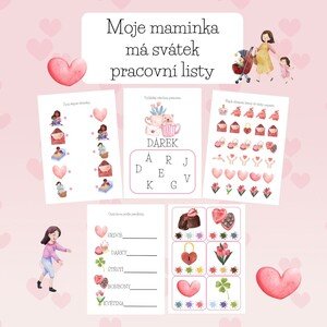 Moje maminka má svátek-pracovní listy
