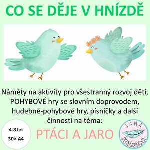 CO SE DĚJE V HNÍZDĚ – PTÁCI NA JAŘE/ různorodé aktivity