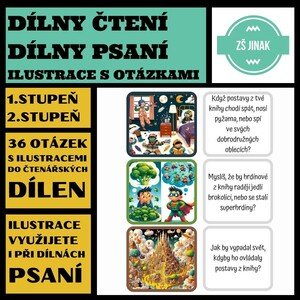 DÍLNY ČTENÍ, DÍLNY PSANÍ - otázky s ilustracemi