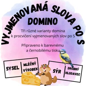 Vyjmenovaná slova po S - domino