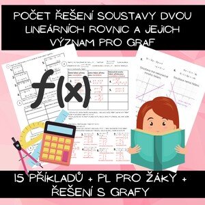 Soustava dvou lineárních rovnic (různý počet řešení) + grafy