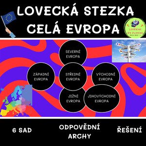 ZEMĚPISNÁ STEZKA - CELÁ EVROPA - SADA 6 STEZEK PRO JEDNOTLIVÉ REGIONY