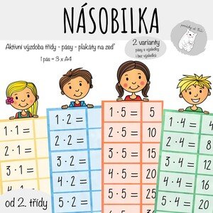Násobilka (děti) - pásy na zeď