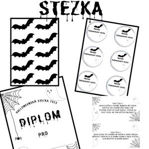 Halloweenská stezka (černobílá k tisku)