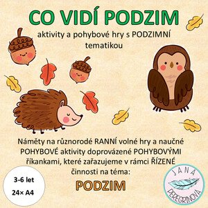 CO VIDÍ PODZIM – náměty na RANNÍ volné hry a pohybové aktivity na téma podzim
