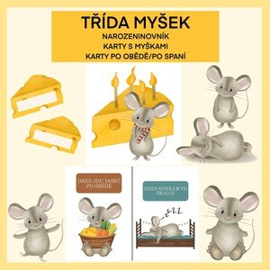 Myšky - narozeninovník a cedulky