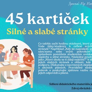 45 kartiček - silné a slabé stránky