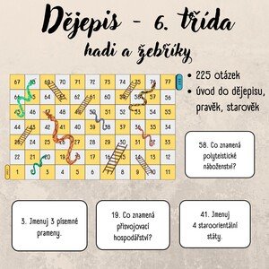 Dějepis - 6. třída - hadi a žebříky