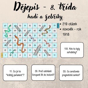 Dějepis - 8. třída - hadi a žebříky