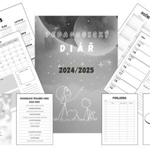 Učitelský diář 2024/2025 - černobílý
