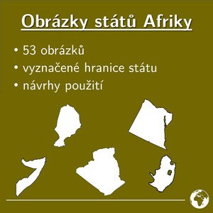 Afrika, obrázky hranic všech států Afriky, zeměpis
