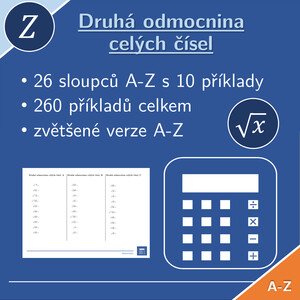 Druhá odmocnina celých čísel | matematika | 26 sloupců