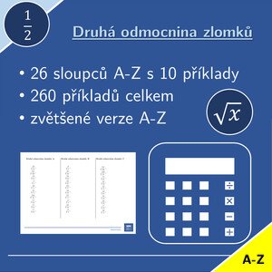 Druhá odmocnina zlomků | matematika | 26 sloupců