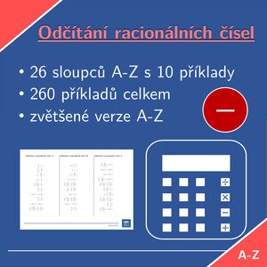 Odčítání racionálních čísel | matematika | 26 sloupců