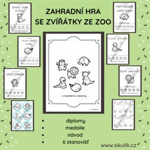 ZAHRADNÍ HRA SE ZVÍŘÁTKY ZE ZOO