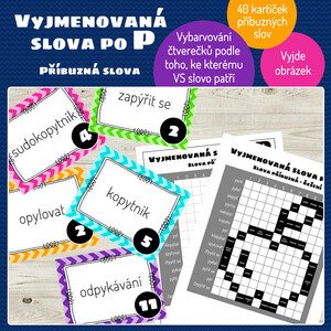 Vyjmenovaná slova po P - slova příbuzná
