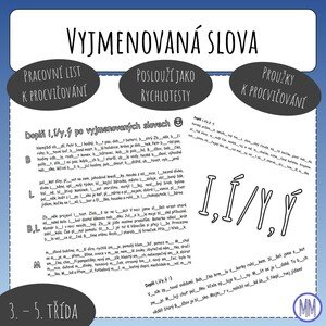 Vyjmenovaná slova - procvičování