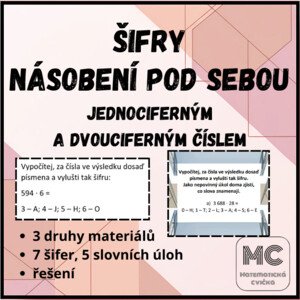 Násobení pod sebou - šifry