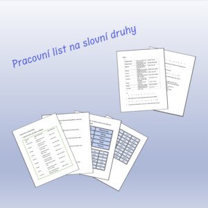 Pracovní list na slovní druhy