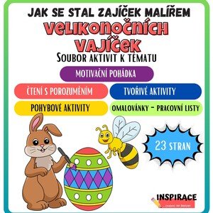 ZAJÍČEK 🐰 MALÍŘEM VELIKONOČNÍCH VAJÍČEK 🥚 (soubor aktivit k tématu)
